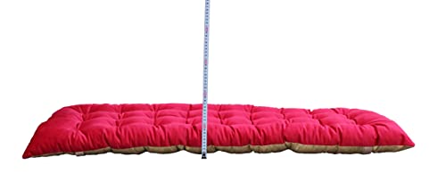 Intelligent Design Foldable Velvet Light Weight Lounge Floor Pillow Cushion Tufted Seat for Meditation, Game Playing, Yoga, Reading 61 L X 20.8 W, Rose Red - color: Rose Red, style: 61 L X 20.8 W