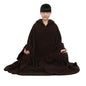 Unisex Meditation Hooded Cloak Warm Comfortable Autumn Winter Monk Clothing ﻿(Dark Brown,XL)