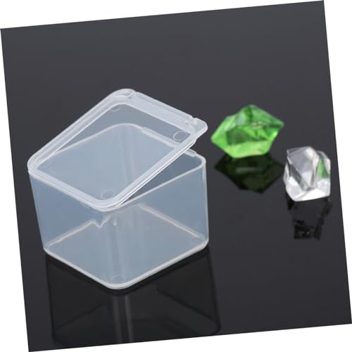 SHERCHPRY 50pcs Mini Clear Plastic Storage Boxes Transparent Tool Organizers for Daily Use Versatile Component Storage Case for Home Maintenance