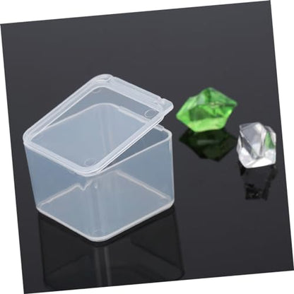 SHERCHPRY 50pcs Mini Clear Plastic Storage Boxes Transparent Tool Organizers for Daily Use Versatile Component Storage Case for Home Maintenance