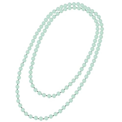 Beaded Necklace Hand Knotted for Woman - color: Burmese Jade 1