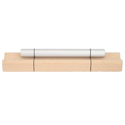Wood Meditation Chime Bell, Handheld Mindfulness Percussion Instrument, Single Soothing Tone Aluminum Alloy and Cherry Wood Chime with Drumstick for Yoga Relaxation Sound (4096) - size: 4096