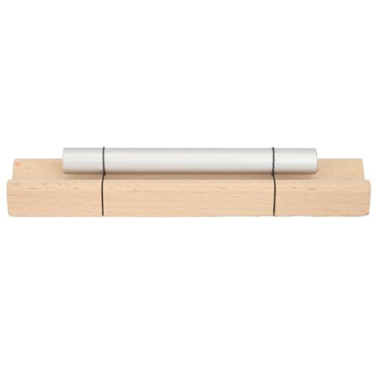 Wood Meditation Chime Bell, Handheld Mindfulness Percussion Instrument, Single Soothing Tone Aluminum Alloy and Cherry Wood Chime with Drumstick for Yoga Relaxation Sound (4096) - size: 4096