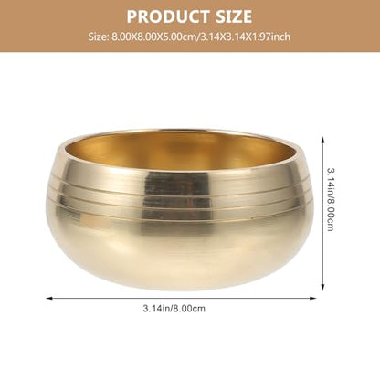 FRCOLOR Handmade Tibetan Singing Bowl with Mallet for Meditation and Yoga Relaxation Sound Bowl for Mindfulness Stress Relief Meaningful Present for Men and Women