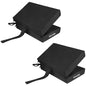 Foldable Stadium Seat Cushions 2 Pack, Bleacher Cushions with Carry Handle, 16.8 * 13.2 * 2 inches for Travel and Outdoor Use (Black)
