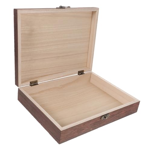 GLEAVI Wooden Storage Trunk Flip Storage Box Simple Case for Jewelry Practical Container