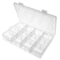 Bead Organizer Box, 1 Pack 12 Grids Plastic Storage Box with 18 Removable Grids Compartments, Small Plastic Jewelry Organizer Box for Beads Jewelry Earring Cosmetics Craft Tackle Pills