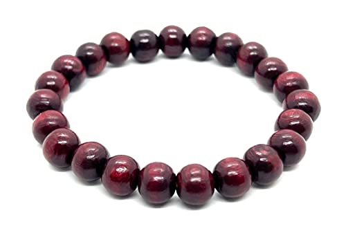 Cultivate Peace: 10mm Rosewood Stretch Bracelet - Wrist size 7.5 Inches
