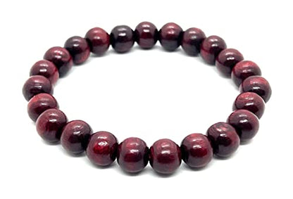 Cultivate Peace: 10mm Rosewood Stretch Bracelet - Wrist size 7.5 Inches