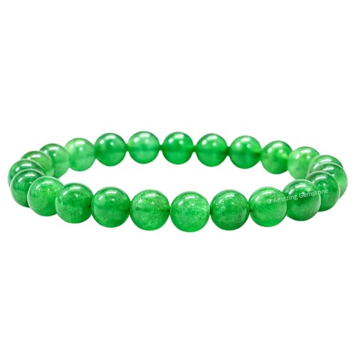 Amazing Gemstone Crystal Bracelet for Women Men's Gifts - Protection Healing Crystal Bracelet - 8mm Gemstone Beaded Stretchable Bracelet Pulseras Para Hombres Mujer Stocking Stuffers Mothers Day Gift (Green Aventurine) - color: Green Aventurine