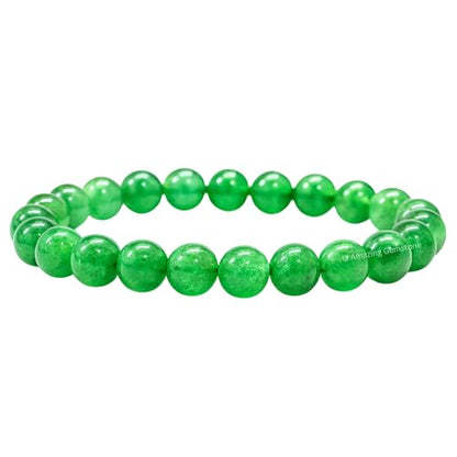 Amazing Gemstone Crystal Bracelet for Women Men's Gifts - Protection Healing Crystal Bracelet - 8mm Gemstone Beaded Stretchable Bracelet Pulseras Para Hombres Mujer Stocking Stuffers Mothers Day Gift (Green Aventurine) - color: Green Aventurine