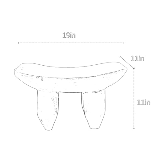 Handcrafted Solid Wood - Raw Timber Oval Four-Legged Stool, Living Room Mini Coffee Table Decor, Sturdy Home Decor Piece