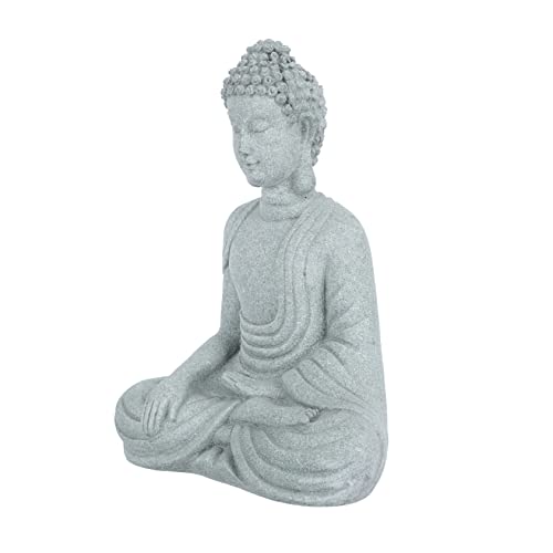 Cabilock Zen Sandstone Buddha Statue for Home Decoration Meditating Figurine for Indoor and Outdoor Zen Garden Tranquil Bonsai Decor Peaceful Micro Landscape Ornament