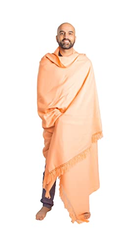 Meditation Shawl or Meditation Blanket, Shawl/Wrap, Oversize Scarf/Stole. Large. Unisex. - color: Salmon