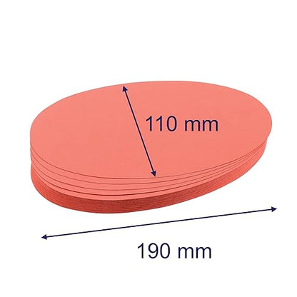 Franken UMZ 1119 04 Prompt Cards Oval 11 x 19 cm 130 GSM Pack of 500 Yellow 500 Stück weiß - color: White, size: 500 Stück