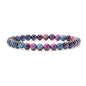 Cherry Tree Collection - Small, Medium, Large Sizes - Gemstone Beaded Bracelets For Women and Men - 6mm Round Beads - color: Pink and Blue Tiger's Eye, size: Medium