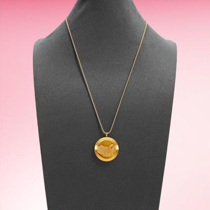Aromatherapy Diffuser Necklace-Eagles Essential Oil Necklace,Aromatherapy Diffuser Pendant for Men and Women,Portable,Suitable for Yoga,Meditation,Travel,Stress Relief Gift(Gold 30mm) - color: Eagles Gold