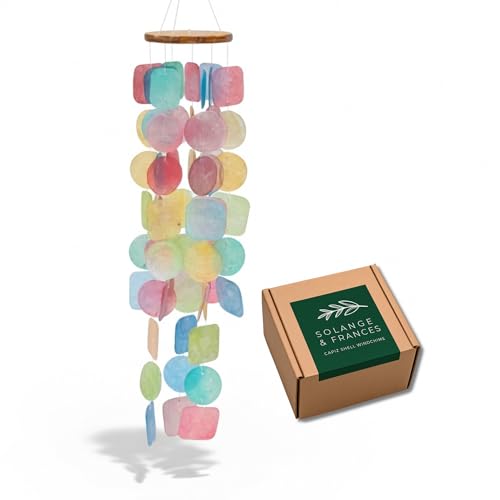 Solange & Frances Rainbow Wind Chimes for Outside. Colorful Windchime Outdoors, Wind Chimes House Decor. Unique Birthday Gifts for Women, Gifts for Mom, Gift for Men - color: Rainbow