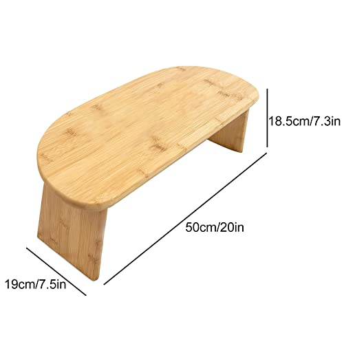 Bamboo Ergonomic Folding Meditation Bench, Black Canvas Carry Bag, Folding Portable Design for Outdoor use & Travel
