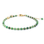 3mm Natural Gemstone Beaded Bracelet for Women, Dainty Tiny Charm Jewelry, Adjustable 7.1-8.6" Ideal Birthday Holiday Gift