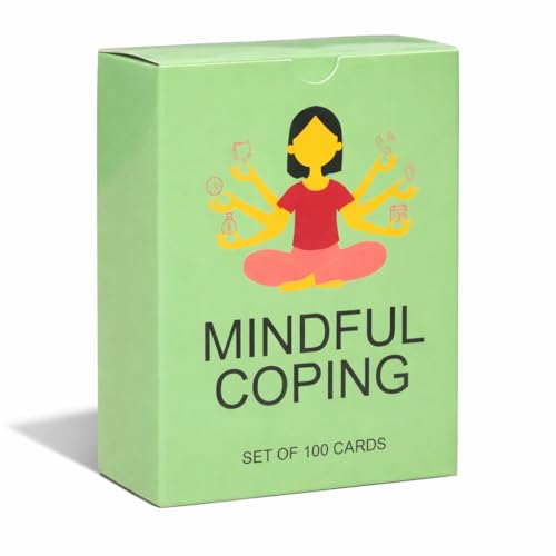 100 Mindful Coping Activity Cards – Self-Care & Stress Management Prompts for All Ages | Portable Travel Deck for Mental Wellness, Focus & Stress Relief - style: Coping Activity Cards