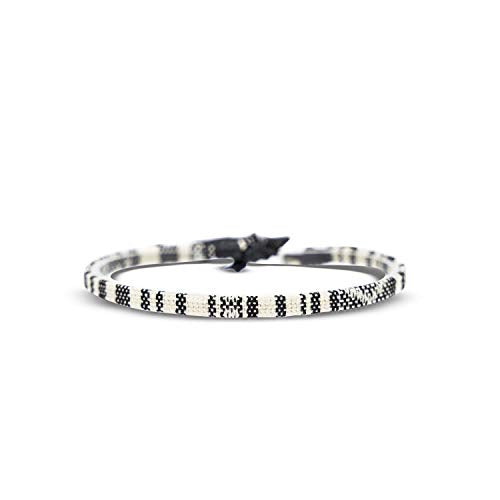 Made by Nami 2 Pcs Boho Surfer Bracelets for Women and Men Waterproof and Adjustable Braided Bracelets Set of 2 for Ethnic Hippie Style - color: White & Ruby Red
