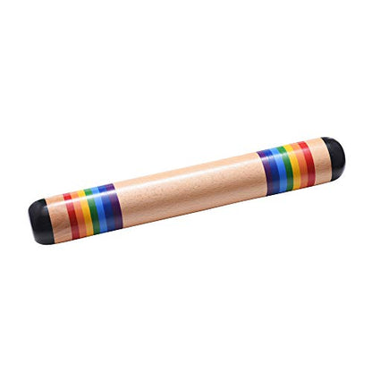 TDOCK 13.8 Inch Rain Stick, Wooden Rain Maker Rattle Shaker Rainfall Tube, Musical Sensory Auditory Development Instrument for Babies, Toddlers and Kids