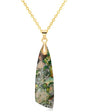 Nature Stone Necklaces for Women Boho Pendant Necklace 18K Gold Chain Necklaces