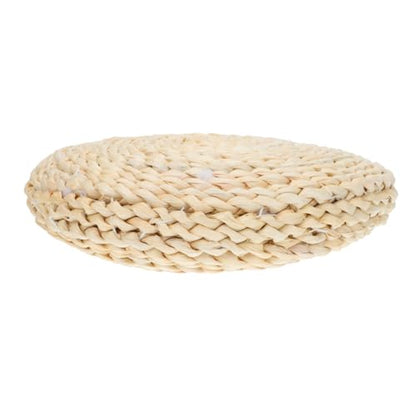 Thick Woven Meditation Cushion Mat Handmade Straw Tatami Floor Pad for Yoga Comfortable Seating for Home Meditation and Relaxation