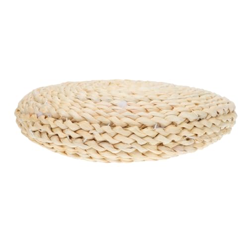 Thick Woven Meditation Cushion Mat Handmade Straw Tatami Floor Pad for Yoga Comfortable Seating for Home Meditation and Relaxation