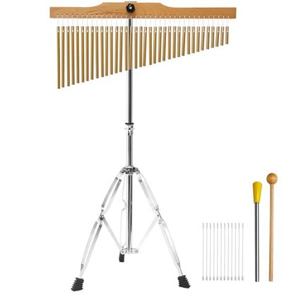 36-Bar Chimes Percussion 36 Notes Musical Instruments Single-Row Wind Chimes with 2.5-4FT Adjustable Stand Musical Percussion for Orchestras Choirs Classrooms Church Bands