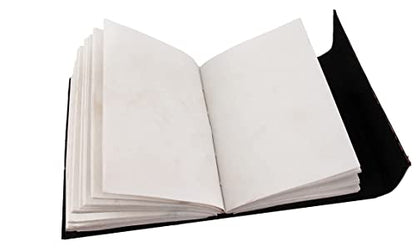jaald 8" Blank Leather Journal large diary travel writing pad sketch book gift for kids school notebook fancy journal without lines with Clasp lock