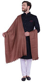 Large Prayer Shawl Pure Wool Wrap India Clothing Gift for Men & Women - color: Brown 10