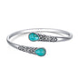 925 Sterling Silver Genuine Gemstone Bracelet for Women Men Handmade Adjustable Boho Navajo Style Bangle Cuff Natural Stone Jewelry Gift - color: Turquoise