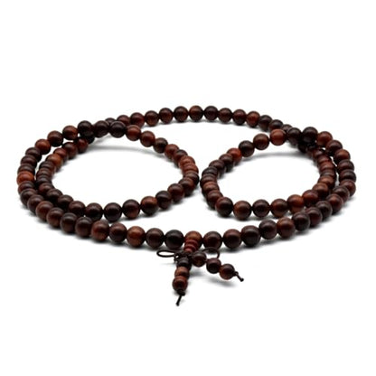 Zen Dear Unisex Natural Rosewood Prayer Beads Buddha Buddhist Prayer Meditation Mala Necklace Bracelet - style: 8mm 108 beads