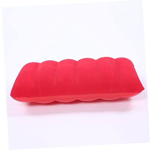 2 Pcs PVC Flocking Inflatable Waist Cushion Pillow for Outdoor Camping Portable Travel Nap Cushion 65x45cm Multifunctional Pillow for Office and Leisure