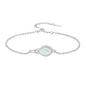 PELOVNY Celtic Knot Bracelet for Women 925 Sterling Silver Infinity Gemstone/Birthstone Bracelets Birthday Christmas Jewelry Gifts for Mom Daughter Wife - color: 03-Opal