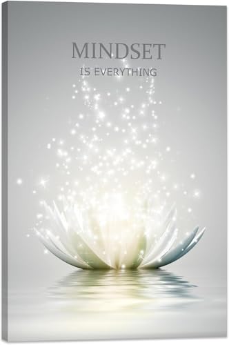 YTAPIFS Lotus Flower Wall Art Spiritual Meditation Poster Wall Decor Mindset Motivational Quotes Picture Modern Zen Prints Artwork for Office 12 x 16 in Unframe - color: Zen Lotus Canvas, size: 12"L x 16"W