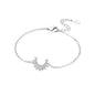 925 Sterling Silver Bracelet for Women,Silver Bracelet Chain Presents for Sister Daughter and Friend, Women's Jewelry for the Daily Occasion - color: Silvery | Moon