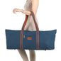 with Multi-Functional Storage Pockets Full-Zip Extra Large Yoga Mat Tote Bag Sports Gym Pilates Bag - color: Blue