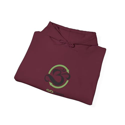 Yoga-Inspired Go Ohm Hoodie | Cozy Sweatshirt for Meditation, Unisex Gift, Self-Care, Spiritual Practice, Zen Clothing - color: Maroon, size: 3X-Large