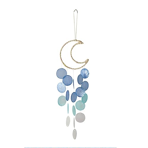 Shell Wind Chimes for Outside, Memorial Outdoor Chimes, Gifts for Patio, Garden, Yard Decoration (Blue) - size: blue
