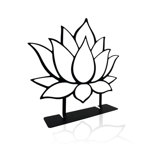 Metal Lotus Flower Tabletop Decor, Lotus Abstract Table Decor, Meditation Accessories, Zen Flower Art, Flower Center Pieces Decoration for Table, Spiritual Gifts