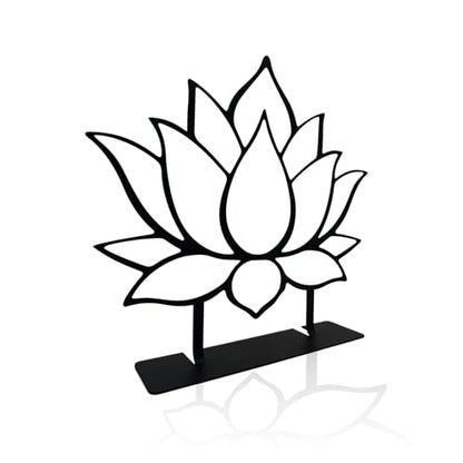 Metal Lotus Flower Tabletop Decor, Lotus Abstract Table Decor, Meditation Accessories, Zen Flower Art, Flower Center Pieces Decoration for Table, Spiritual Gifts