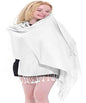 CJ Apparel Solid Color Tassels Design Nepalese Shawl Scarf Wrap Stole Throw Head Wrap Pashmina Gift Hand Made in Nepal New - color: Brilliant White