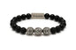 Tigranes Premium Natural Stone Bracelet Collection – Handmade Gemstone Jewelry in Luxury Branded Gift Box - style: Onyx & Lava