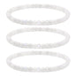 Justinstones Gem Semi Precious Gemstone 3pcs 4mm Round Beads Stretch Bracelet 6.5 Inch Unisex - color: Moonstone