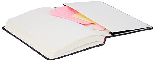 Amazon Basics Classic Blank Notebook, 240 Pages, Hardcover, Black, 5 x 8.25-Inch - size: 1 Pack, style: Unruled