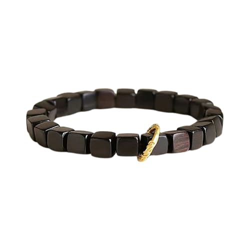 Handmade Wooden Beaded Bracelet – 7mm Natural Beads, Adjustable Stretch Cord, Comfortable Wear for Women & Men