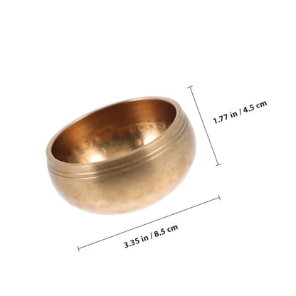 Meditation Bowl Set Lightweight Portable Golden Singing Sound Holder with Stick and Gasket for Yoga Relaxation Stress Relief and Chakra Healing Therapy
